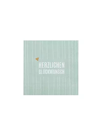 RAEDER | Lunch Servietten 33x33cm HERZLICHEN GLUECKWUNSCH | 